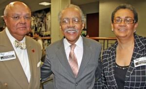 With former St. Louis Urban League President, Jim Buford and the Rev. Billie Kyles.
