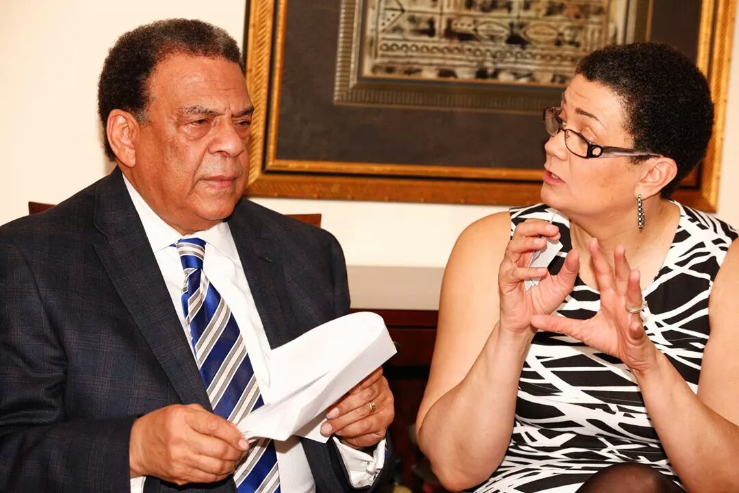 50 years later Andrew Young with Dr. Christi Griffin