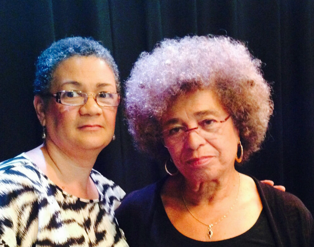 With civil rights activist and professor, Angela Davis